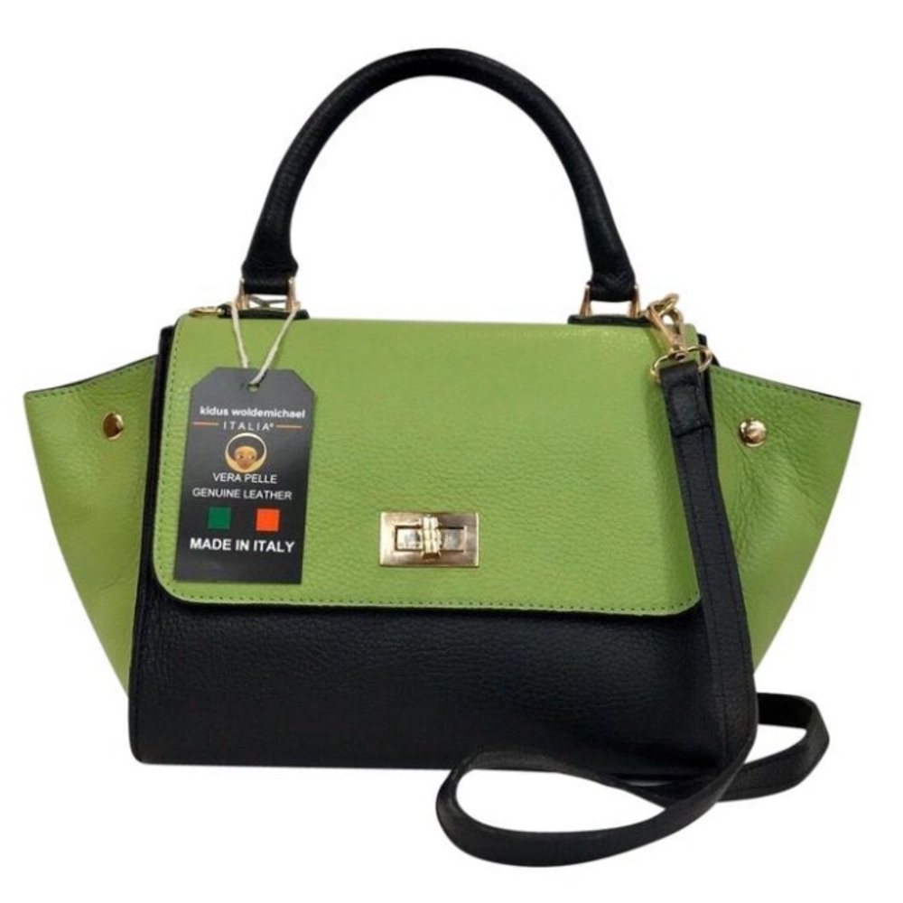 Kidus woldemichael made in Italy zip top satchel